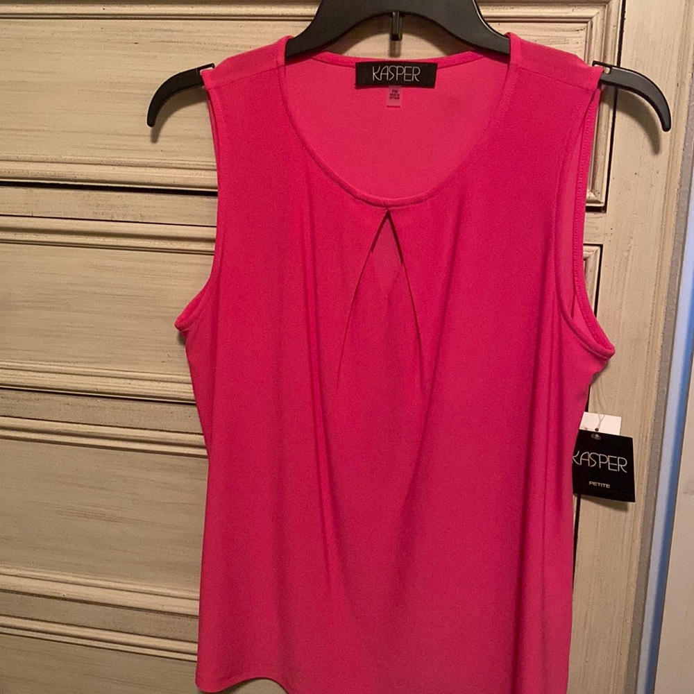 Kasper sleeveless pink shell. Brand new, never worn.